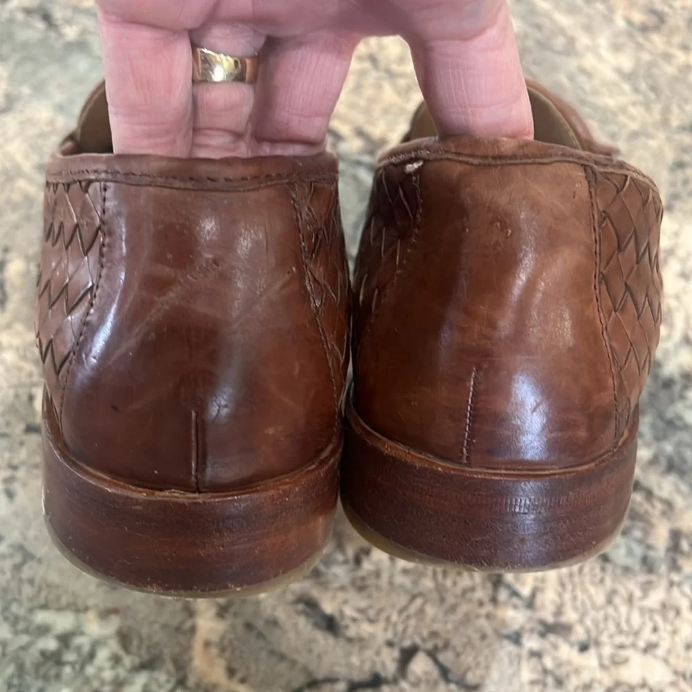 Cole Haan Brown Woven Leather Loafers - Picture 5 of 10